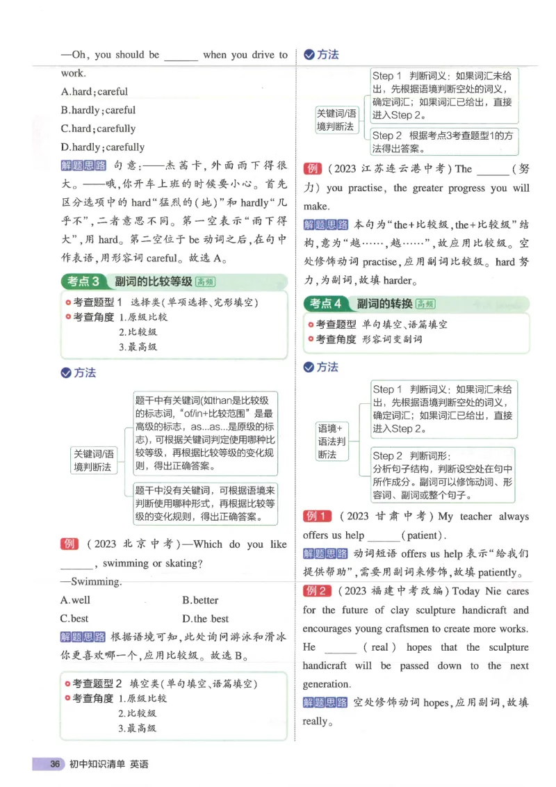 2025版53初中知识清单英语_初中全科《53初中知识清单》2025版