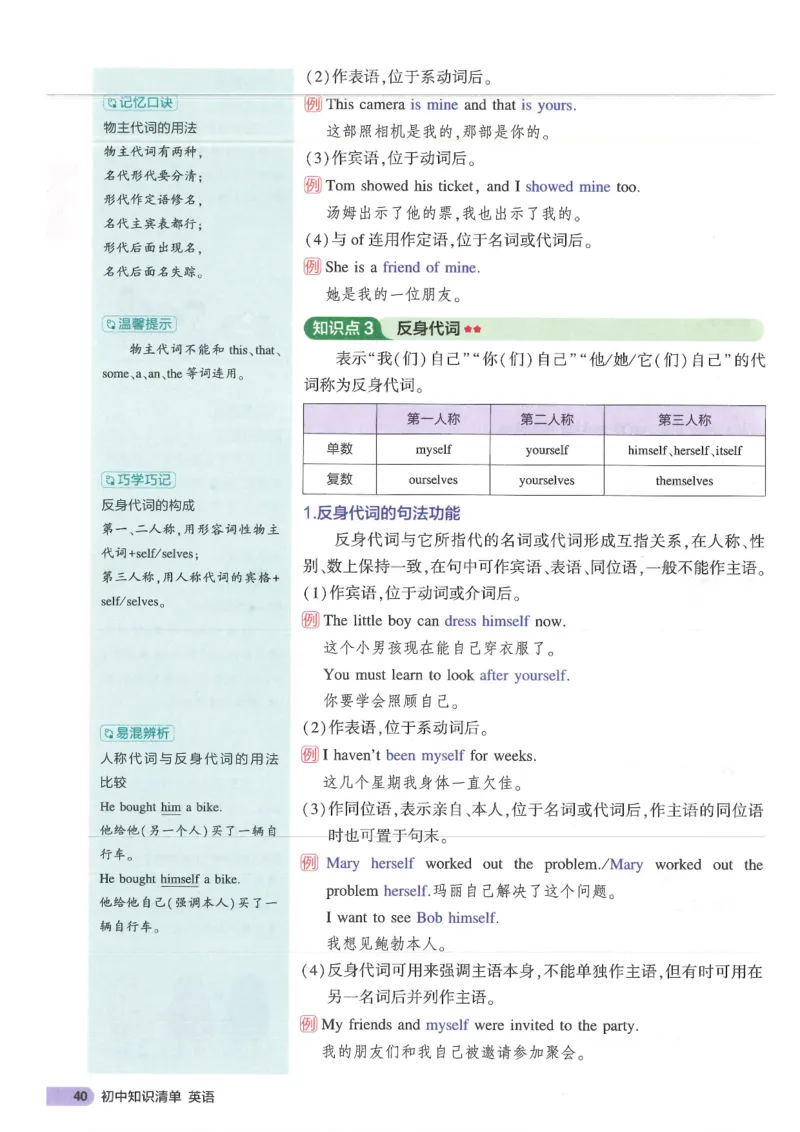 2025版53初中知识清单英语_初中全科《53初中知识清单》2025版