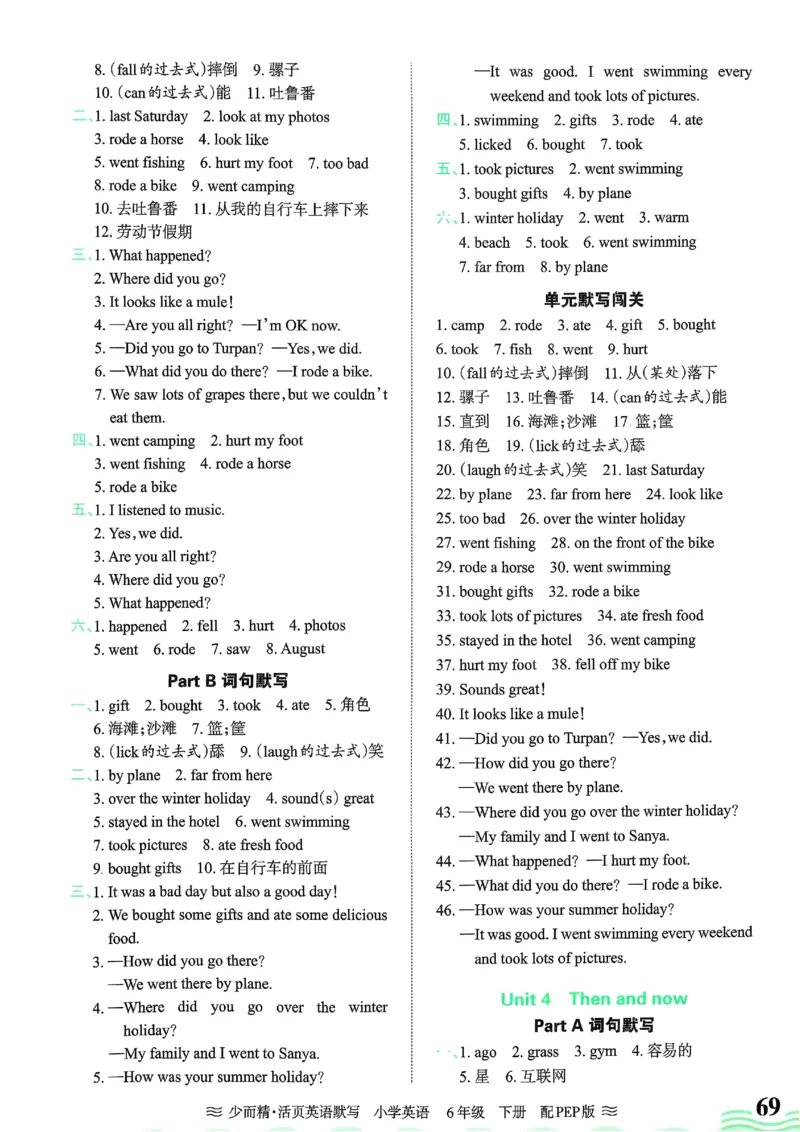 25春王朝霞活页默写人教英语6下_26春四年级上下册人教版_四上英语合集人教版PEP英语四年级上册新教材（教学视频+课件+动画+音频+练习+教案）_17练习资料_《王朝霞活页默写》25春