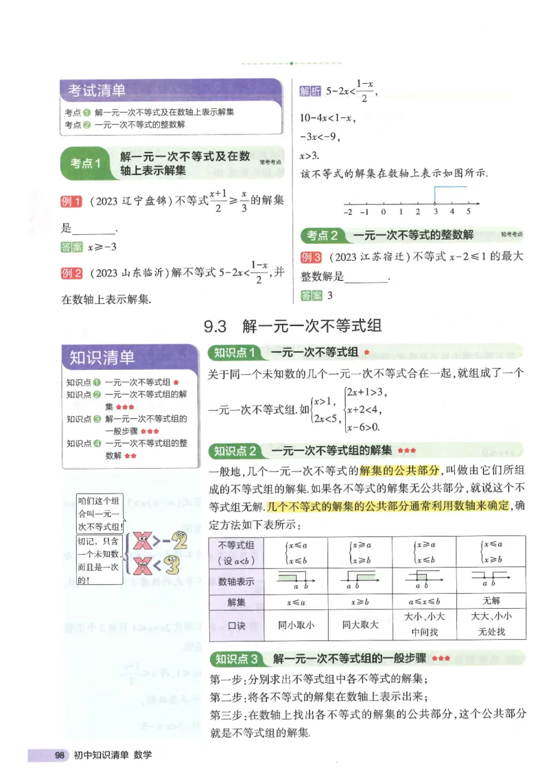 2025版53初中知识清单数学_初中全科《53初中知识清单》2025版