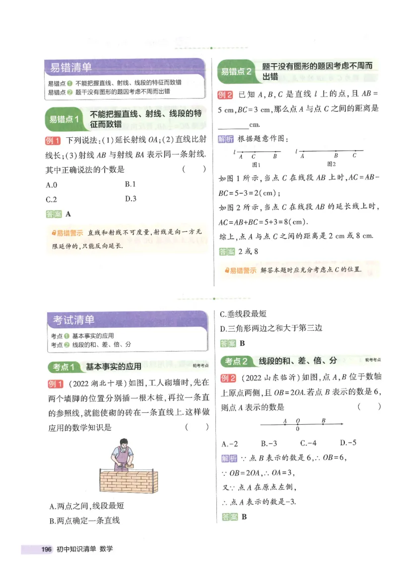 2025版53初中知识清单数学_初中全科《53初中知识清单》2025版