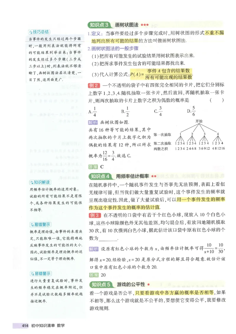 2025版53初中知识清单数学_初中全科《53初中知识清单》2025版