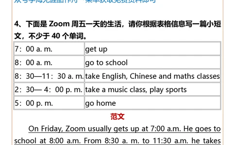 2025春新版五年级下册英语期中考试容易考到的作文_26春四年级上下册人教版_四上英语合集人教版PEP英语四年级上册新教材（教学视频+课件+动画+音频+练习+教案）_20知识点总结