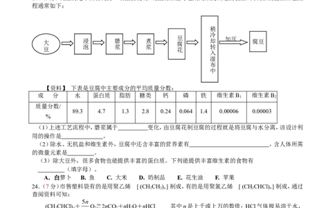 第12单元测试题及答案_初中化学_01.人教版初中化学_01.初中化学课件PPT--教案--试题_初中化学18年试卷_人教版九年级化学下册2018_2015初中化学九年级下册单元检测