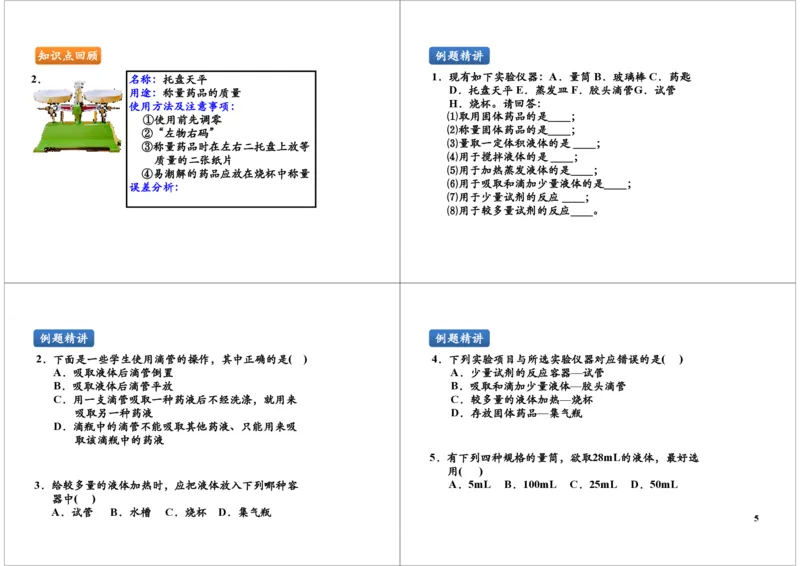 化学实验基础（常见的化学实验仪器、基本的实验操作）_初中化学_01.人教版初中化学_02.初中化学教学视频_2.初中化学--教学视频--带讲义_初三化学年卡55讲