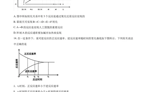 精品解析：广东省惠州市2020-2021学年高一下学期期末考试化学试题（原卷版）_高化_2025春-人教版高中化学_02新版高中化学必修二_5.试卷习题_期中期末真题