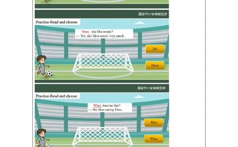 13Lesson5Whatdoeshelike？(1)_国家课_学习任务单_26春四年级上下册人教版_四上英语合集人教版PEP英语四年级上册新教材（教学视频+课件+动画+音频+练习+教案）_17练习资料_《小学英语》