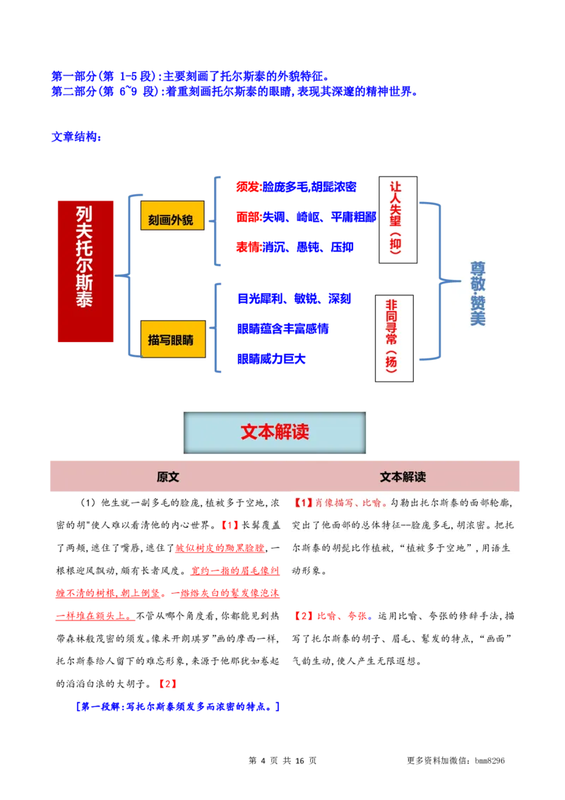 第03讲《列夫.托尔斯泰》_新人教版七下语文学习资料包_9.寒假预习课讲义+作业练习_七下语文寒假预习课