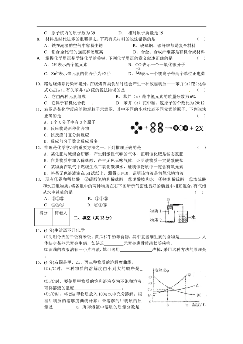 宁夏2015年中考化学试题（word版，含答案）_初中化学_01.人教版初中化学_01.初中化学课件PPT--教案--试题_初中化学18年试卷_人教版九年级化学下册2018