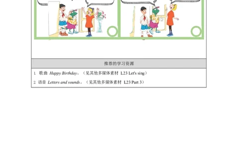 18lesson23HappyBirthday!_学习任务单_26春四年级上下册人教版_四上英语合集人教版PEP英语四年级上册新教材（教学视频+课件+动画+音频+练习+教案）_17练习资料_《小学英语》