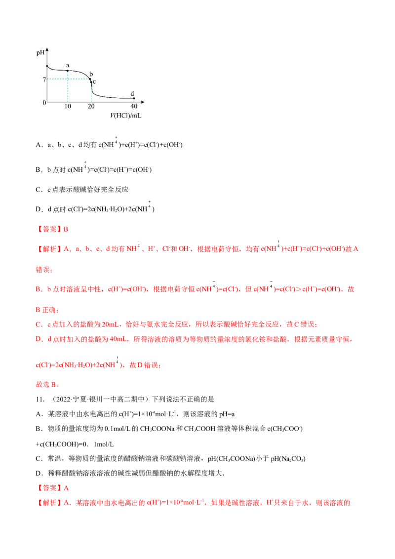 第三章章末测试（提升）（解析版）_高化_595801221724高中化学新人教版选择性必修一二三电子版教案PPT课件高中试卷_选择性必修1册（人教版）_专项练习