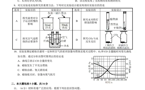 安徽省2018年中考化学（word版，含答案）_初中化学_01.人教版初中化学_06.初中化学中考真题