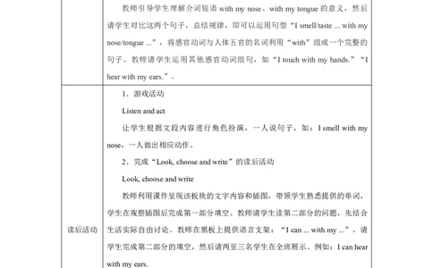 4Unit3PartBHowdooursenseshelpuslearn_Unit3Learningbetter（第六课时）_教学设计3_26春四年级上下册人教版_19同步教案课件_人教pep3_小学英语PEP单独教案（3-6年级上下册）_3-6下册_Unit3