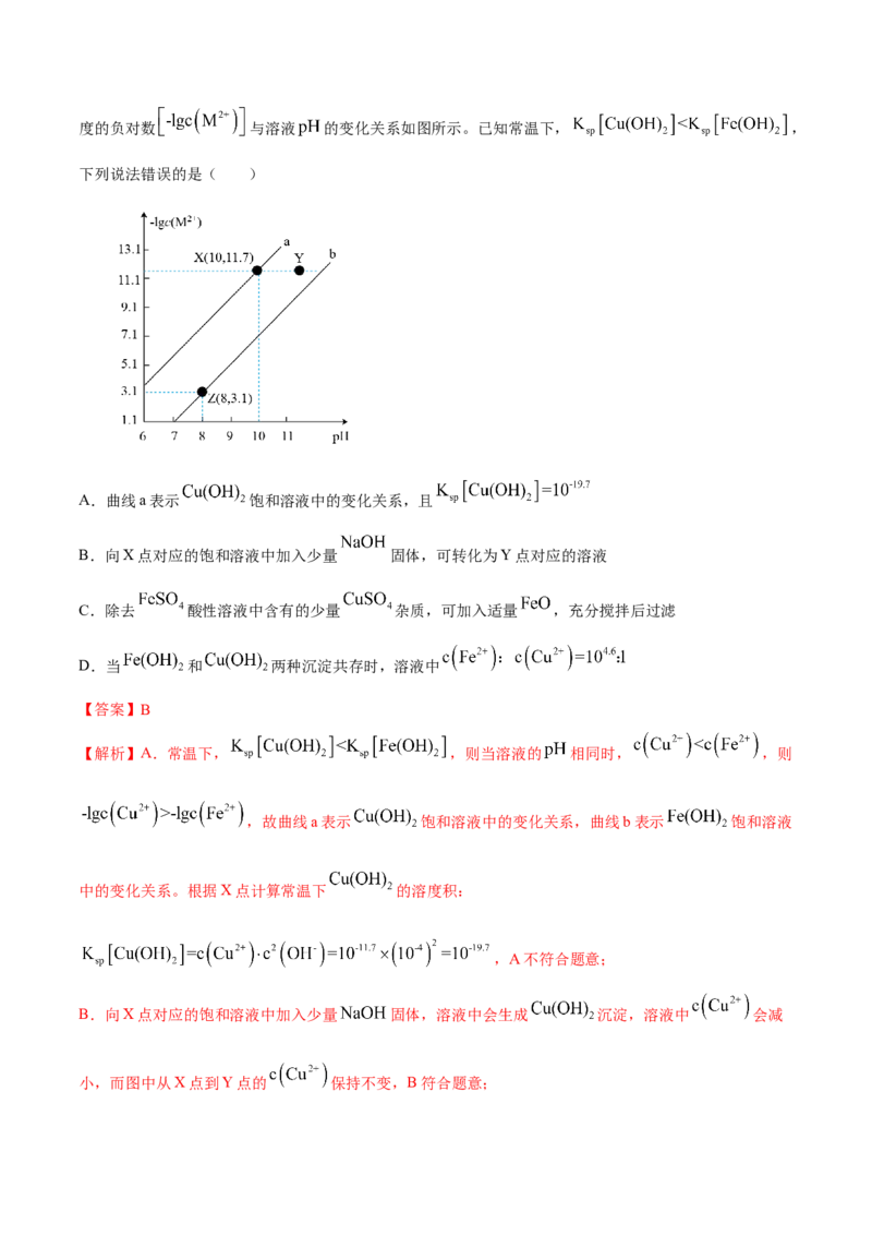 第三章章末归纳总结（解析版）_高化_595801221724高中化学新人教版选择性必修一二三电子版教案PPT课件高中试卷_选择性必修1册（人教版）_专项练习