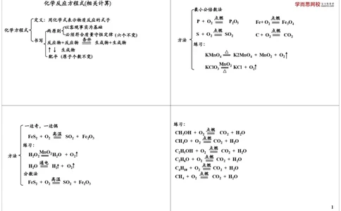 化学反应方程式（相关计算）_初中化学_01.人教版初中化学_03.初中化学专项视频_[9999]2013学年秋季初三化学满分冲刺班15讲陈潭飞_第9讲化学反应方程式（相关计算）