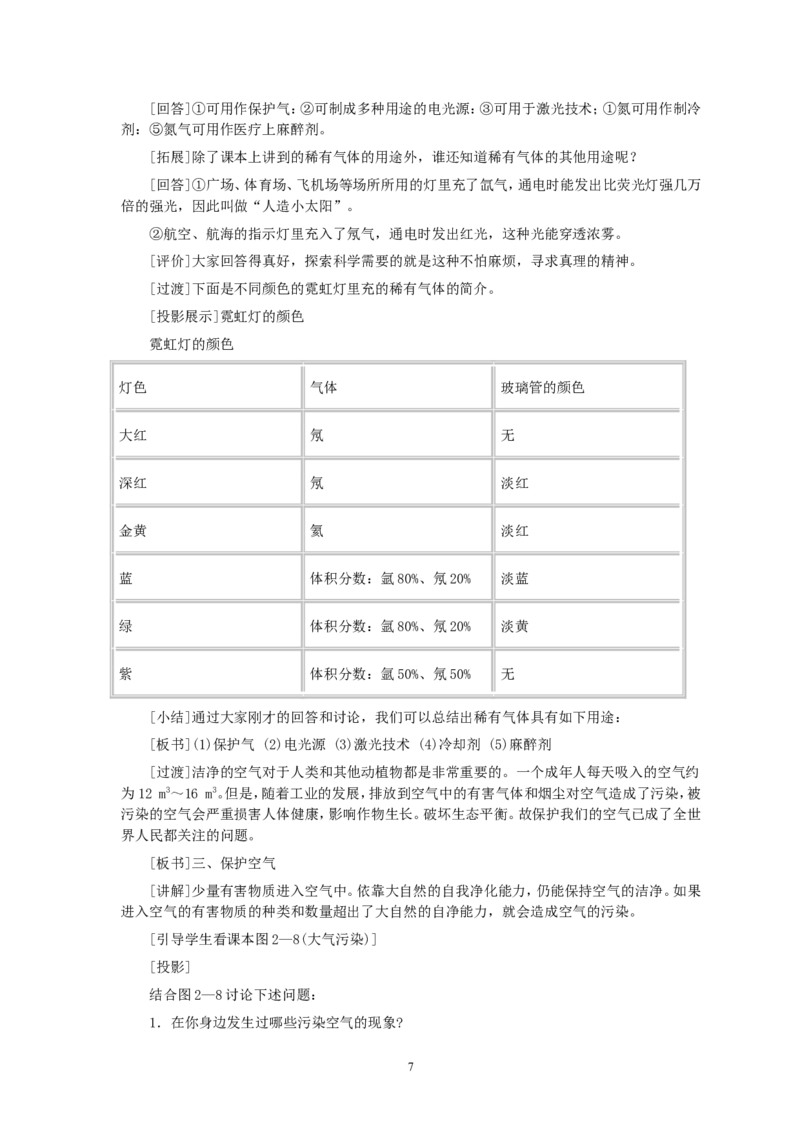 第2单元课题1空气_初中化学_01.人教版初中化学_01.初中化学课件PPT--教案--试题_初中化学全套_化学教案_化学：人教版九年级全册优秀教案(56份)