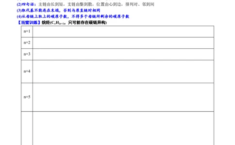 课时7.1.3烷烃的同分异构体书写及取代物的种类-2020-2021学年高一化学必修第二册精品讲义（新教材人教版）_高化_2025春-人教版高中化学_02新版高中化学必修二_7.精品讲义