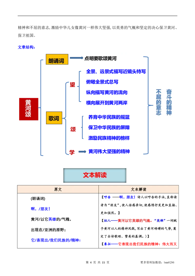 第05讲《黄河颂》_新人教版七下语文学习资料包_9.寒假预习课讲义+作业练习_七下语文寒假预习课