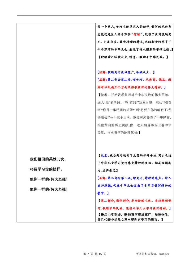 第05讲《黄河颂》_新人教版七下语文学习资料包_9.寒假预习课讲义+作业练习_七下语文寒假预习课
