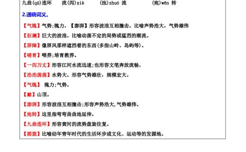第05讲《黄河颂》_新人教版七下语文学习资料包_9.寒假预习课讲义+作业练习_七下语文寒假预习课