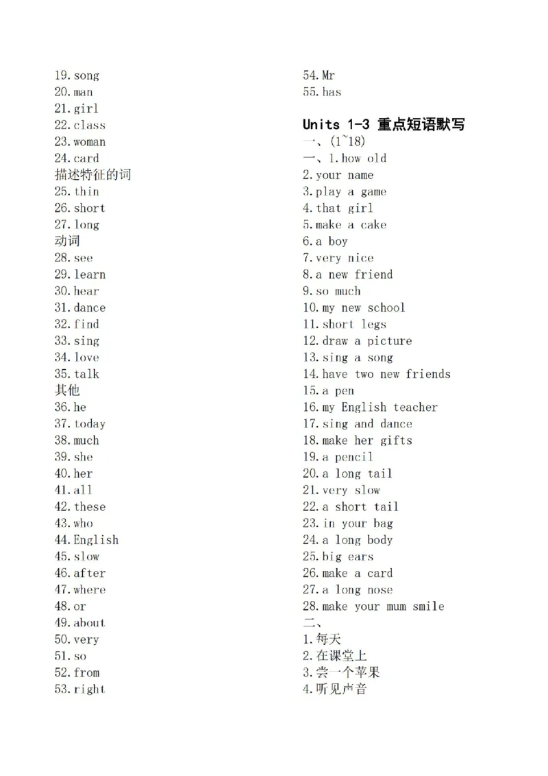 25春王朝霞活页默写人教英语3下_26春四年级上下册人教版_四上英语合集人教版PEP英语四年级上册新教材（教学视频+课件+动画+音频+练习+教案）_17练习资料_《王朝霞活页默写》25春