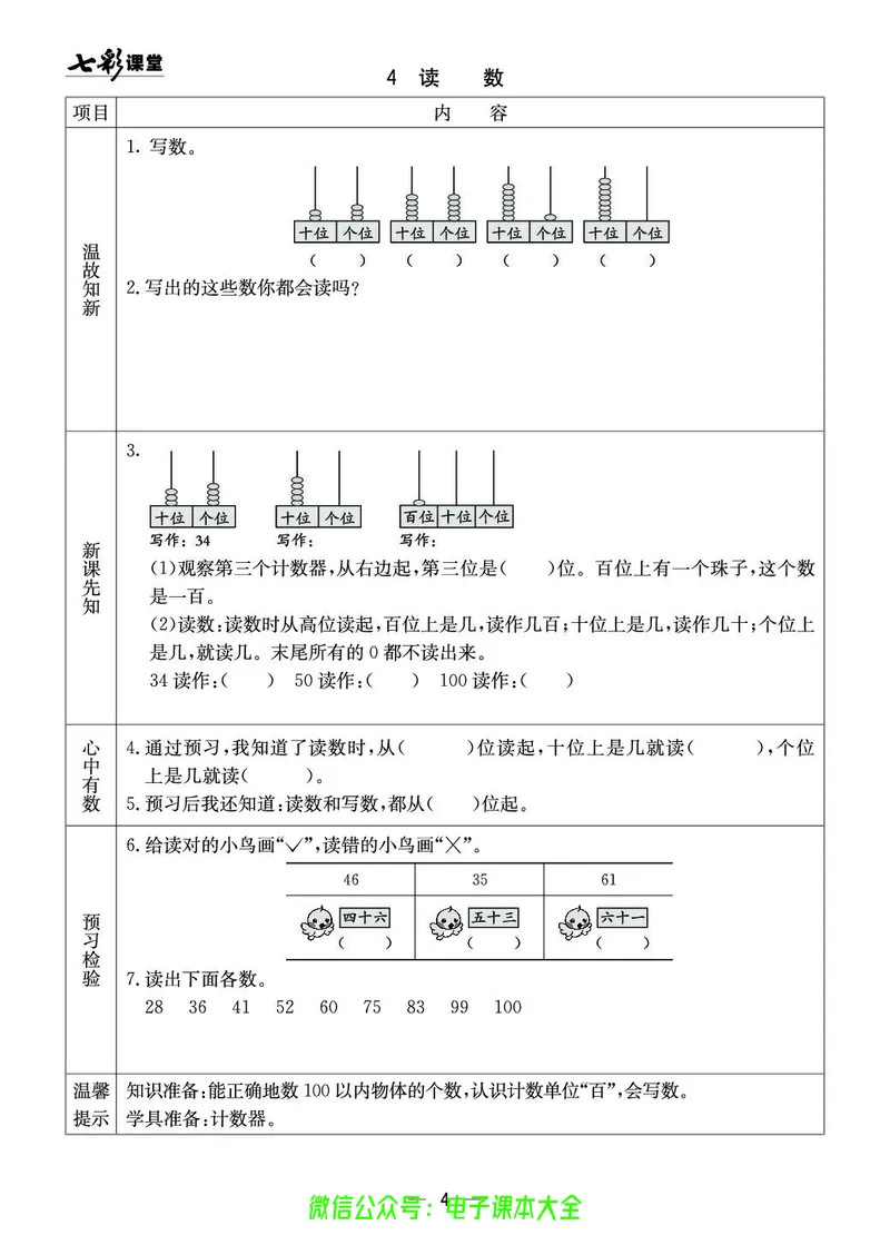 1b_26春四年级上下册人教版_四上英语合集人教版PEP英语四年级上册新教材（教学视频+课件+动画+音频+练习+教案）_17练习资料_小学英语（预习复习资料大礼包）_《预习卡》_1-6下册