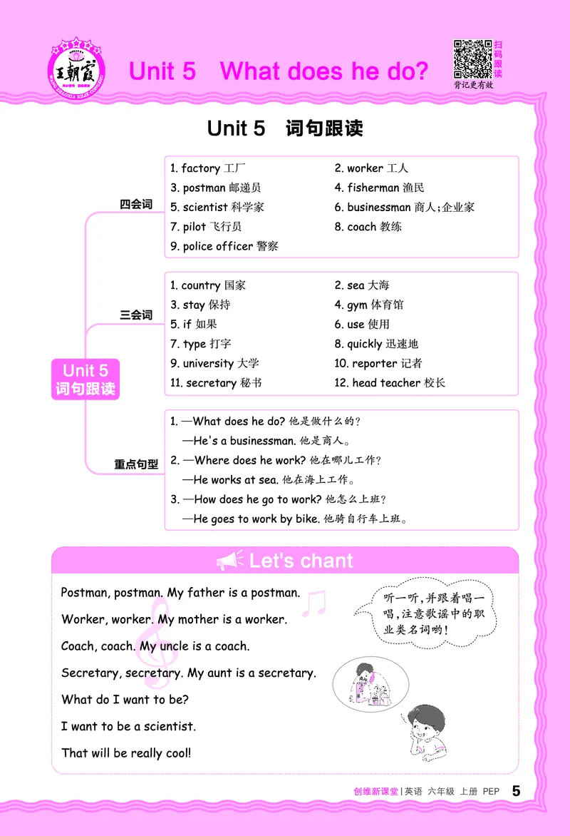 2024秋新版王朝霞《词句跟读》人教PEP六上_26春四年级上下册人教版_四上英语合集人教版PEP英语四年级上册新教材（教学视频+课件+动画+音频+练习+教案）_17练习资料