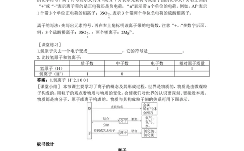 示范教案（第四单元课题3离子）_初中化学_01.人教版初中化学_01.初中化学课件PPT--教案--试题_初中化学全套_化学教案_化学：人教版九年级上册精品教案（4套36份）