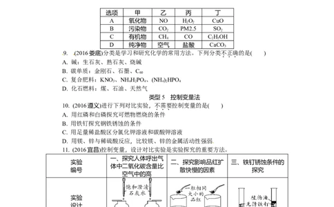 满分特训2018年中考化学专题复习重点题型突破题型三化学思想方法的应用_初中化学_01.人教版初中化学_07.初中化学中考总复习_满分特训2018年中考化学专题复习分类集训
