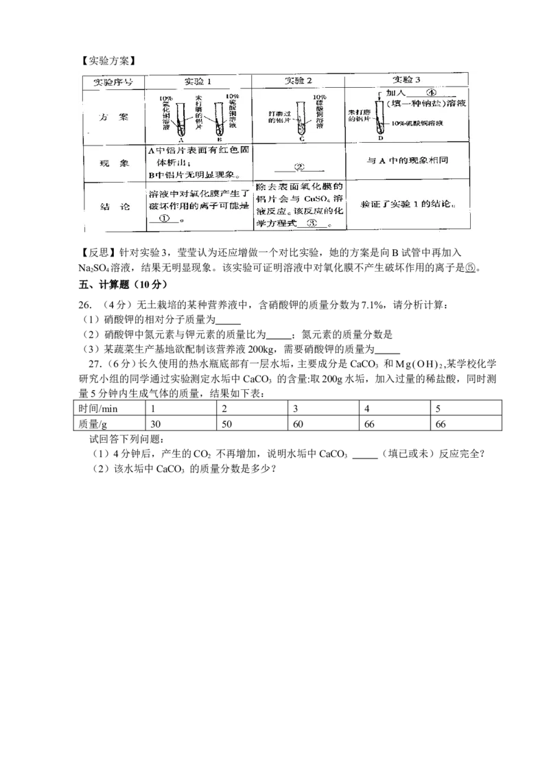 第11单元《盐化肥》单元检测卷及答案_初中化学_01.人教版初中化学_01.初中化学课件PPT--教案--试题_初中化学全套_化学试题_化学：人教版九年级下册各单元测试题及答案（58份）