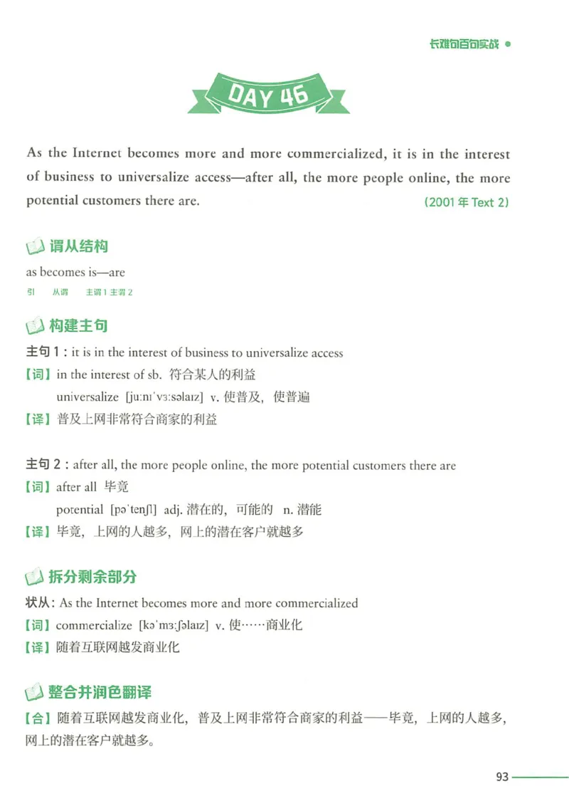 25Monkey锐记语法（考研英语语法及长难句百句实战）_考研_英语_03.Monkey_25Monkey《百句实战》笔记