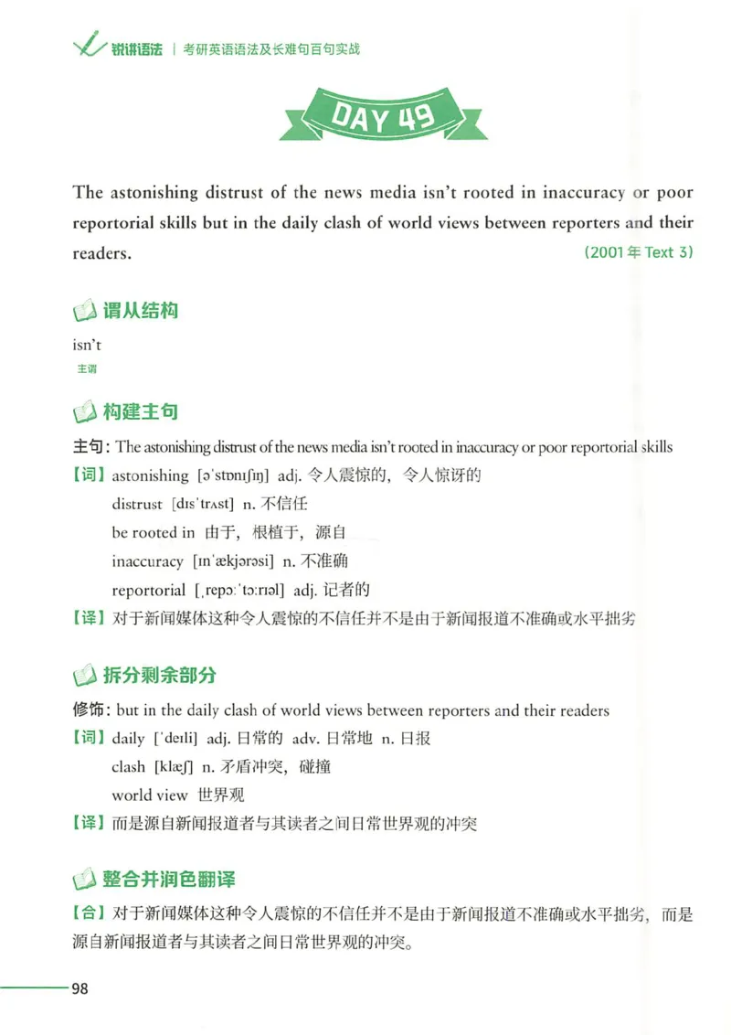 25Monkey锐记语法（考研英语语法及长难句百句实战）_考研_英语_03.Monkey_25Monkey《百句实战》笔记