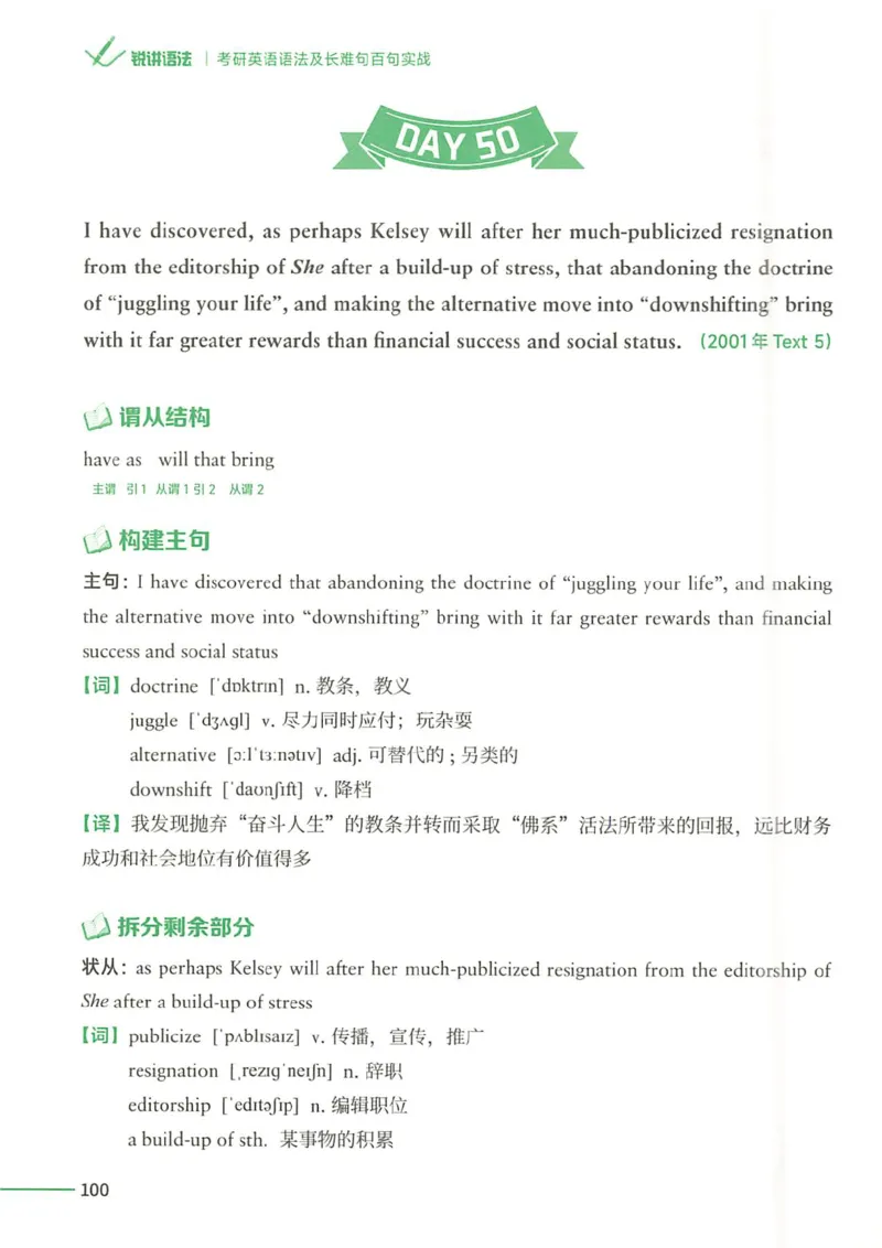 25Monkey锐记语法（考研英语语法及长难句百句实战）_考研_英语_03.Monkey_25Monkey《百句实战》笔记