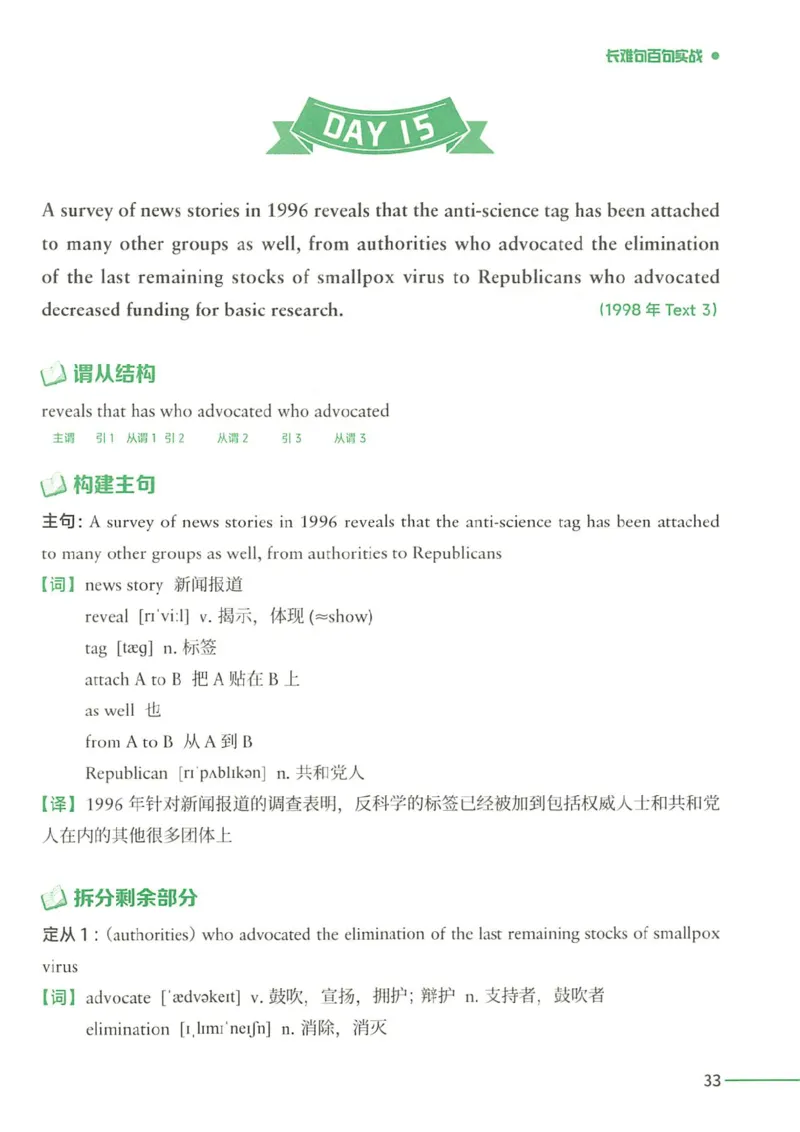25Monkey锐记语法（考研英语语法及长难句百句实战）_考研_英语_03.Monkey_25Monkey《百句实战》笔记