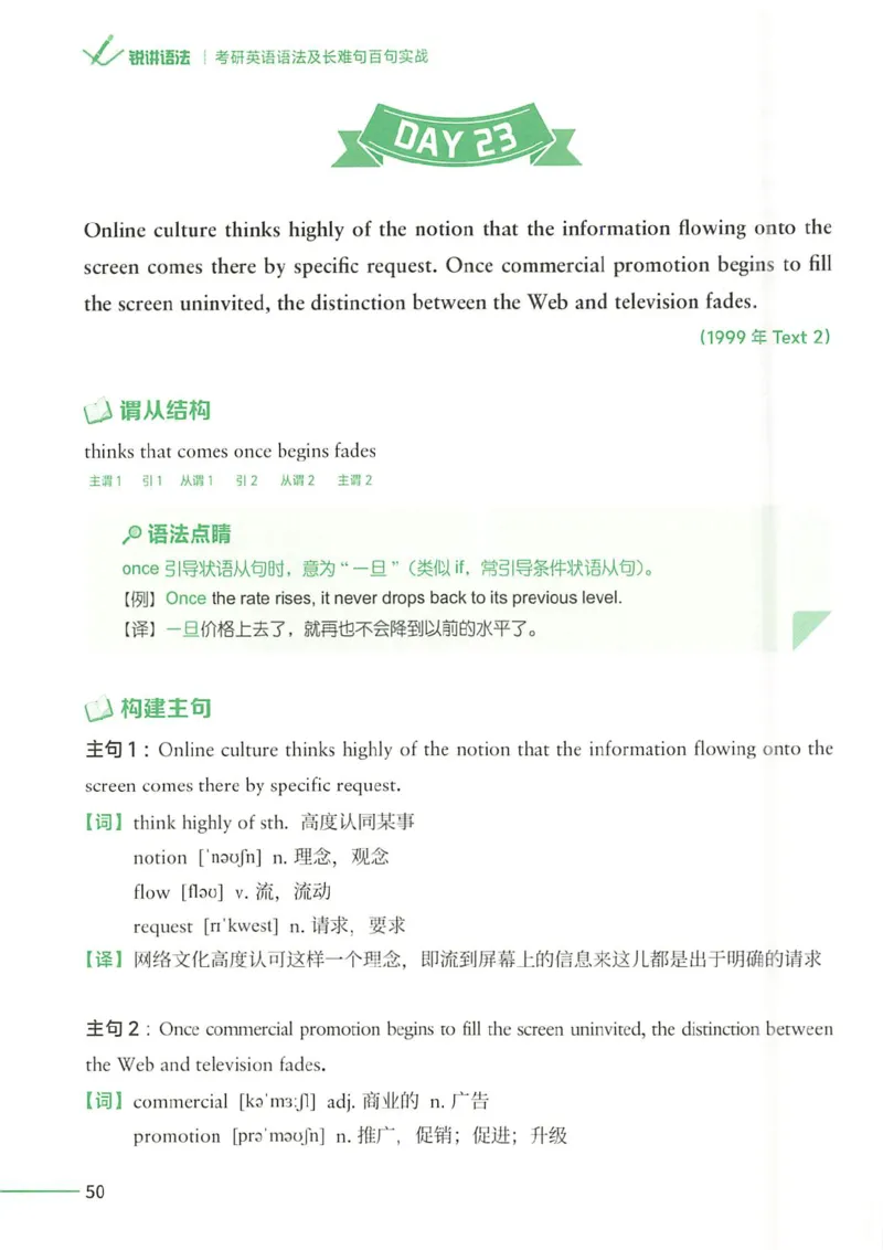 25Monkey锐记语法（考研英语语法及长难句百句实战）_考研_英语_03.Monkey_25Monkey《百句实战》笔记