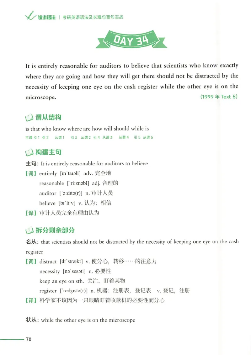 25Monkey锐记语法（考研英语语法及长难句百句实战）_考研_英语_03.Monkey_25Monkey《百句实战》笔记