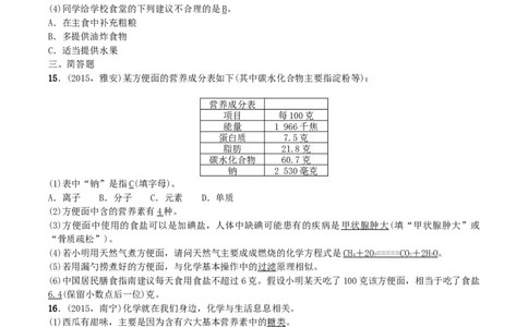 第12讲　化学与生活_初中化学_01.人教版初中化学_10.初中化学知识点_初中最全化学知识点归纳总结
