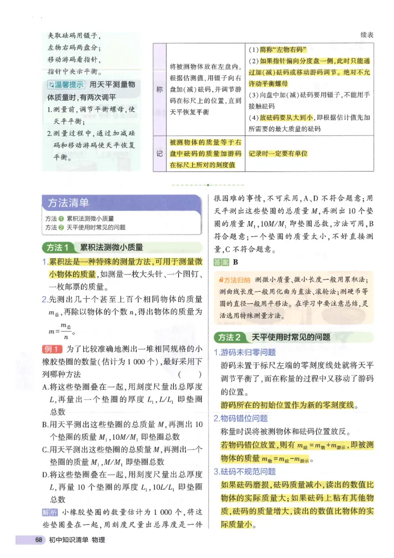 2025版53初中知识清单物理_初中全科《53初中知识清单》2025版