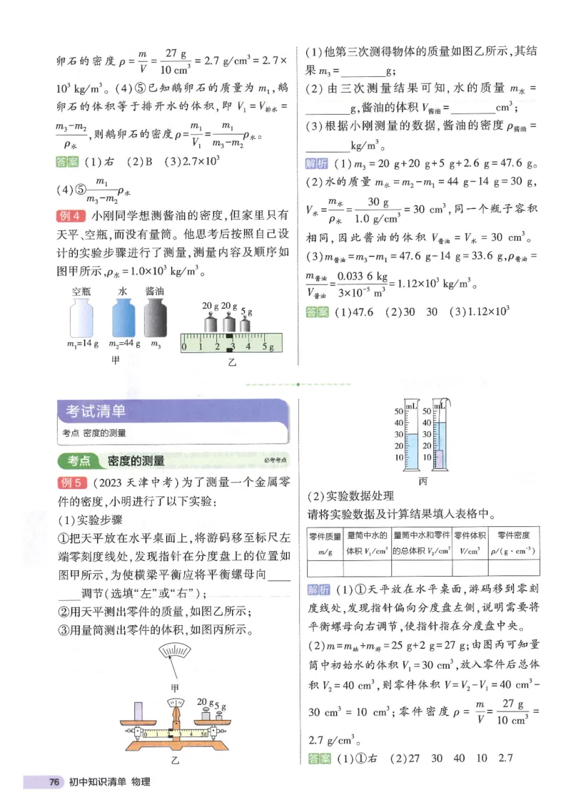 2025版53初中知识清单物理_初中全科《53初中知识清单》2025版