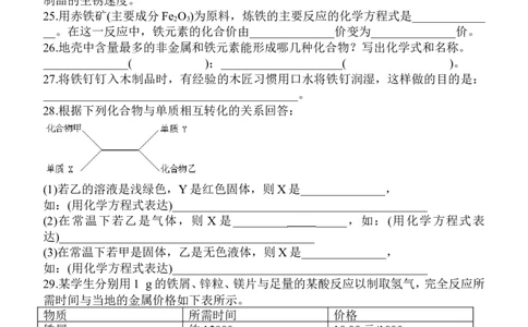 第8单元金属和金属材料单元测试题及答案2_初中化学_01.人教版初中化学_01.初中化学课件PPT--教案--试题_初中化学18年试卷_人教版九年级化学下册2018