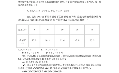 竞赛专题辅导5：溶液的基本知识_初中化学_01.人教版初中化学_01.初中化学课件PPT--教案--试题_初中化学全套_化学教案_化学：黄冈中学化学竞赛必选教程(9份)