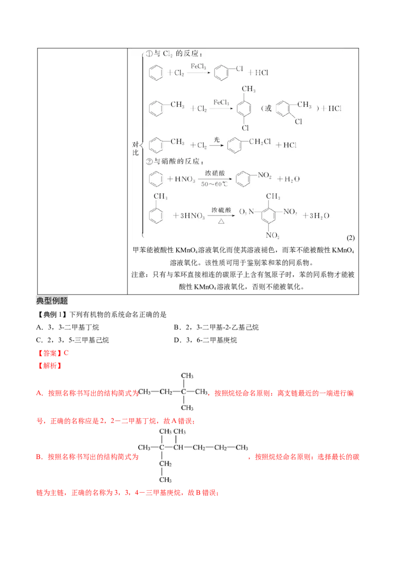第二章烃速记清单-（人教版2019选择性必修3）（教师版）_高化_595801221724高中化学新人教版选择性必修一二三电子版教案PPT课件高中试卷_选择性必修3册（人教版）_知识清单