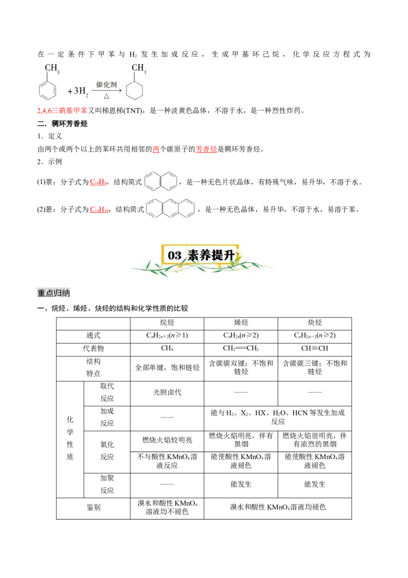 第二章烃速记清单-（人教版2019选择性必修3）（教师版）_高化_595801221724高中化学新人教版选择性必修一二三电子版教案PPT课件高中试卷_选择性必修3册（人教版）_知识清单