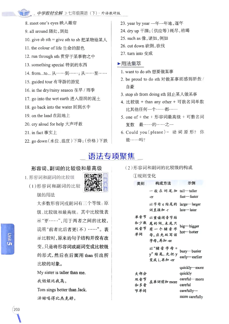 2025版新版外研七下全解_七下外研版2026英语_2025春_15.教材全解