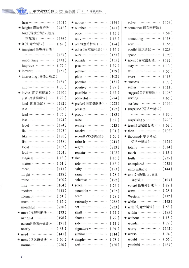 2025版新版外研七下全解_七下外研版2026英语_2025春_15.教材全解