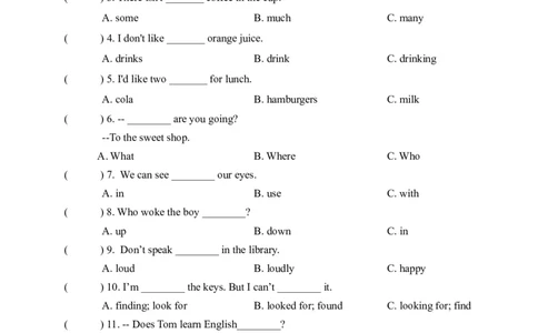 期末易错题分类汇编单项选择（冲刺篇）译林版（三起）六年级下册_专项练习