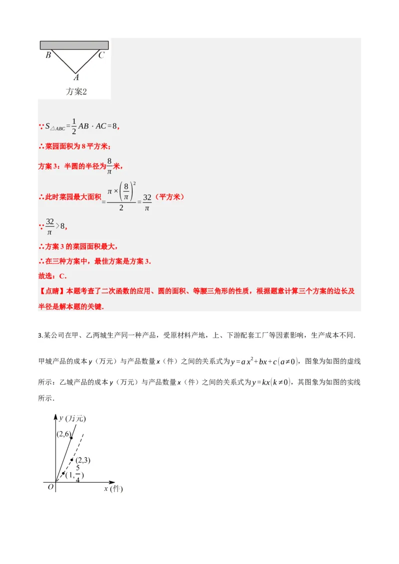 专题14二次函数的应用（解析版）_中考数学一轮复习word_解析版