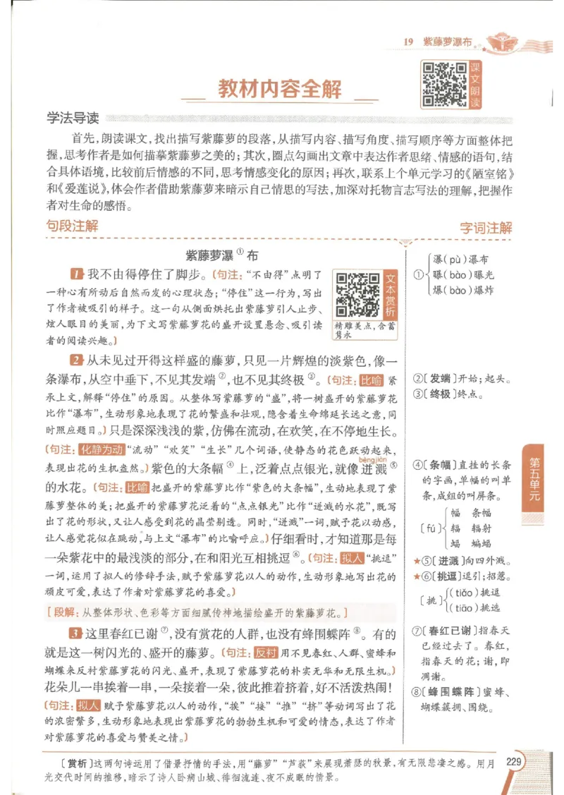 2025版《初中教材全解》语文七下_新人教版七下语文学习资料包_13.配套教辅练习