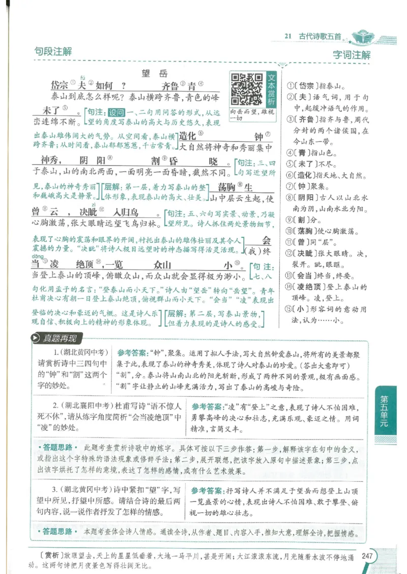 2025版《初中教材全解》语文七下_新人教版七下语文学习资料包_13.配套教辅练习