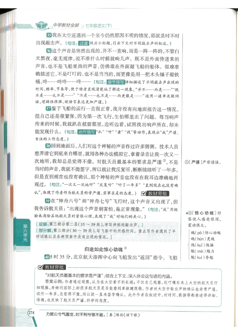 2025版《初中教材全解》语文七下_新人教版七下语文学习资料包_13.配套教辅练习